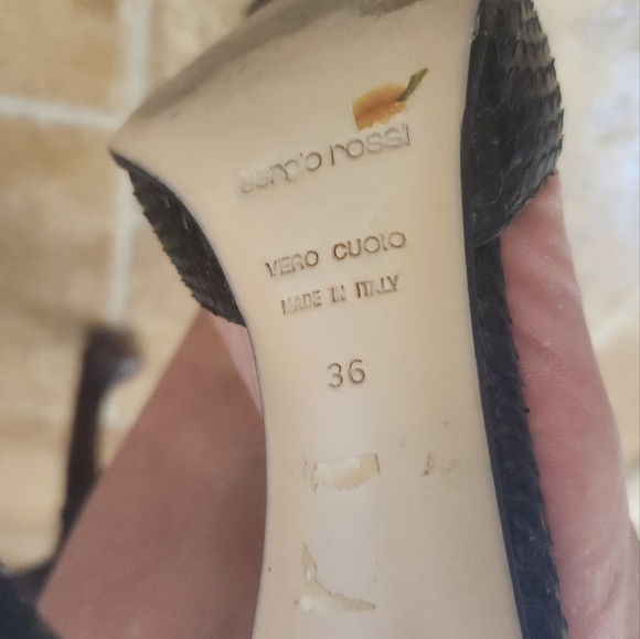 Sergio Rossi Python Black Heel size 36. - Picture 5 of 6